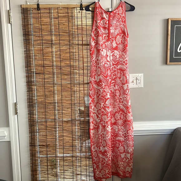 Womens Tommy Bahama maxi dress size small. It’s coral and white color. - Picture 4 of 9